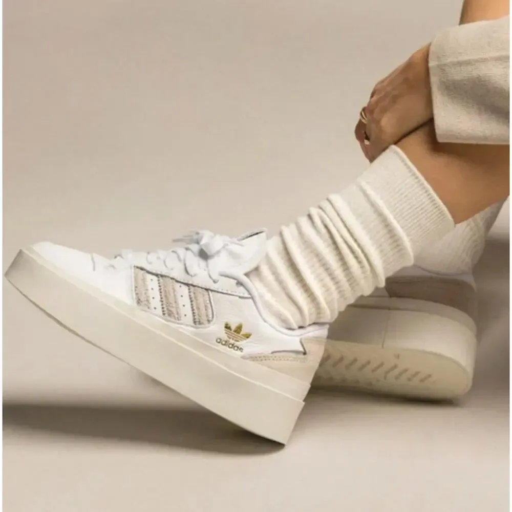 Adidas low Forum Bonega in White Orbit Grey gold 2022 - womens  size 7